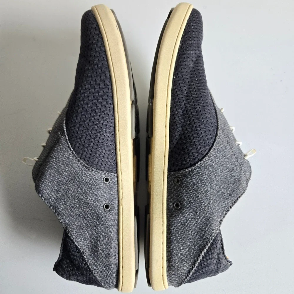 OluKai Nohea Moku Mens 10.5 Charcoal Dark Shadow Boat‎ Shoes Sneakers 10283-6C6C